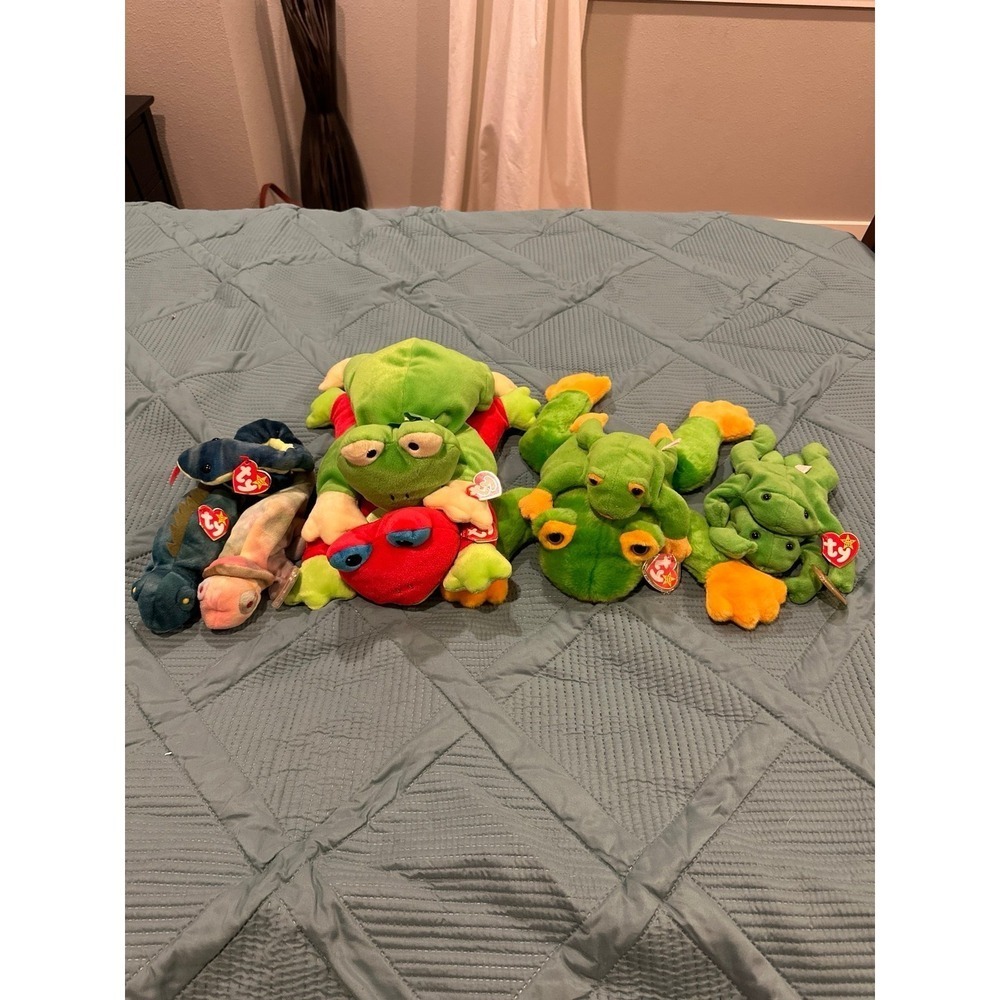 Beanie Babies Reptiles and Amphibians Lot‎ (9 Total)